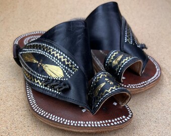 Mens black leather sandals ~ SandCruisers ~ Truly Handmade sandals ~ Perfect as Earthing shoes, Barefoot sandals, Grounding shoes!