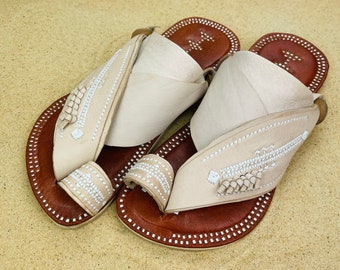 Womens cream leather sandals SandCruisers handmade Traditional Arabian sandals perfect for outdoors, pools, lakes, picnics and beaches