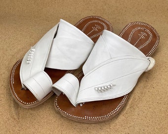 Mens white leather sandals ~ SandCruisers ~ Handmade sandals~ Great for outdoors, beaches, pools, parks, grass, and outdoors!