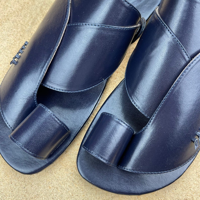 Men's Navy Vegan Leather Sandals Sandcruisers | Etsy