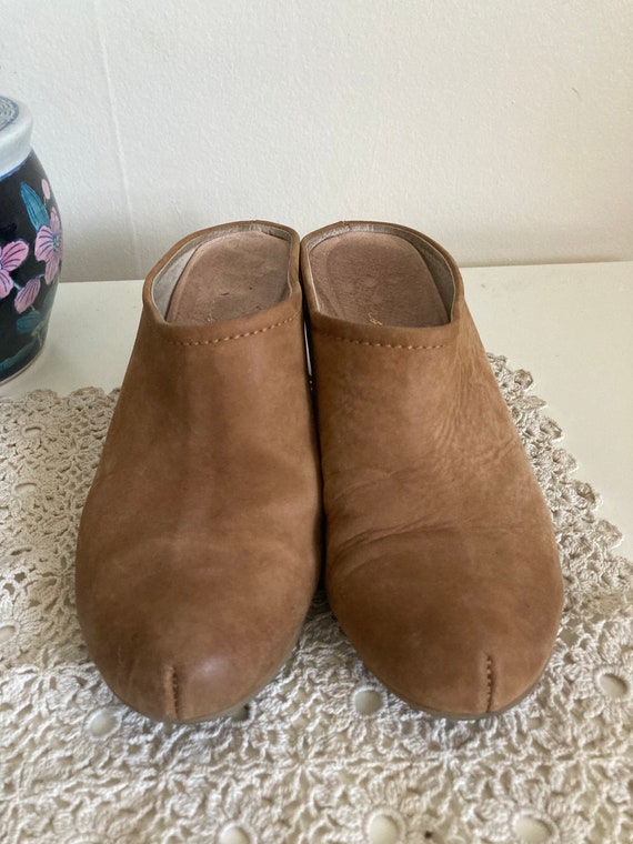 Vintage Suede Leather Mules/Clogs