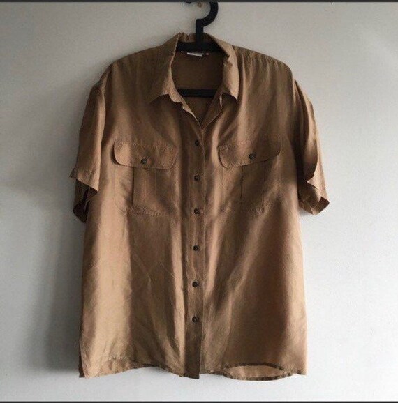 Vintage Silk Tan Blouse