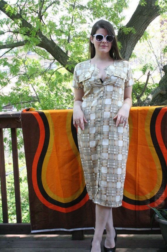 Vintage button up dress