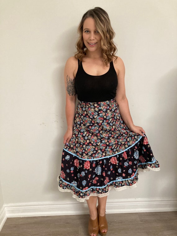 Vintage Floral Pilgrim prairie Skirt