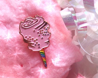 Pastel Pink Cotton Candy Enamel Pin