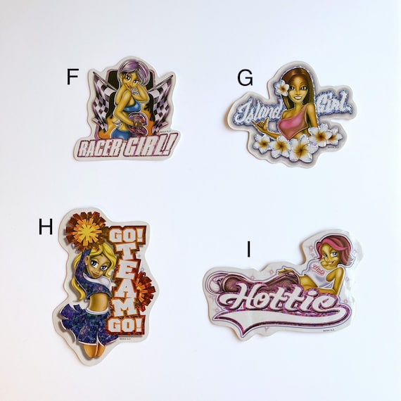 Vintage Girly Hot Shots Vending Machine Stickers From Early 2000s 