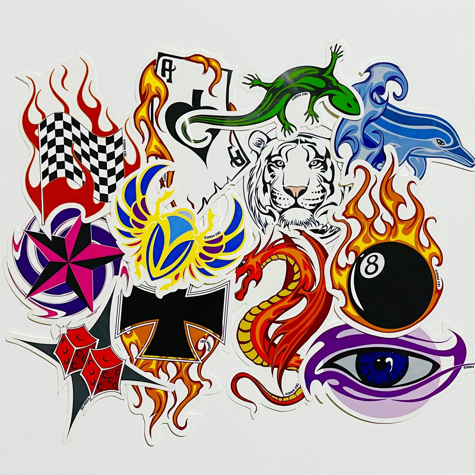 Vintage Transparent Vending Machine Stickers From Early 2000s