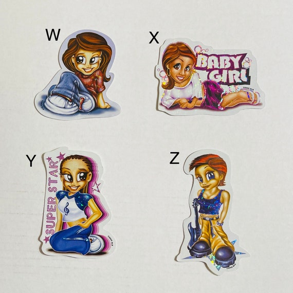 Vintage 90s Vending Machine Holographic Personality Stickers 