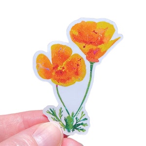 Splatter Paint Mohnblumen Vinyl-Aufkleber