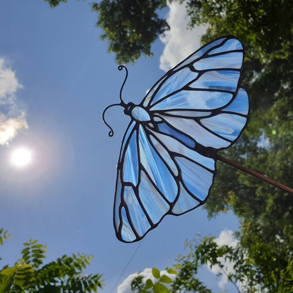 Suncatcher Butterfly Stained glass window Stained Glass Etsy