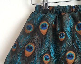 Peacock/ peacock skirt / feathers / feathers skirt / girls skirt / present / gift / birthday / animal / exotic animal / animal skirt