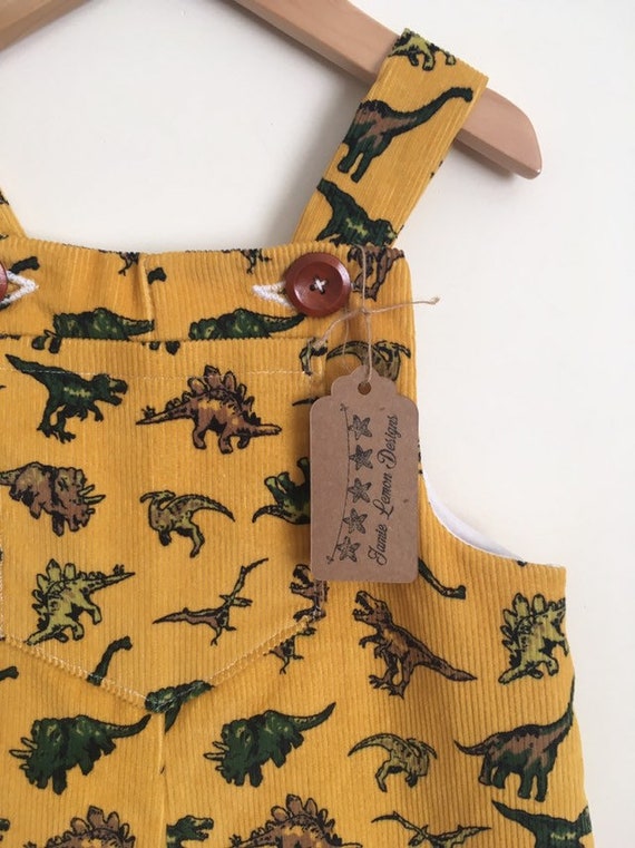 dinosaur dungaree dress