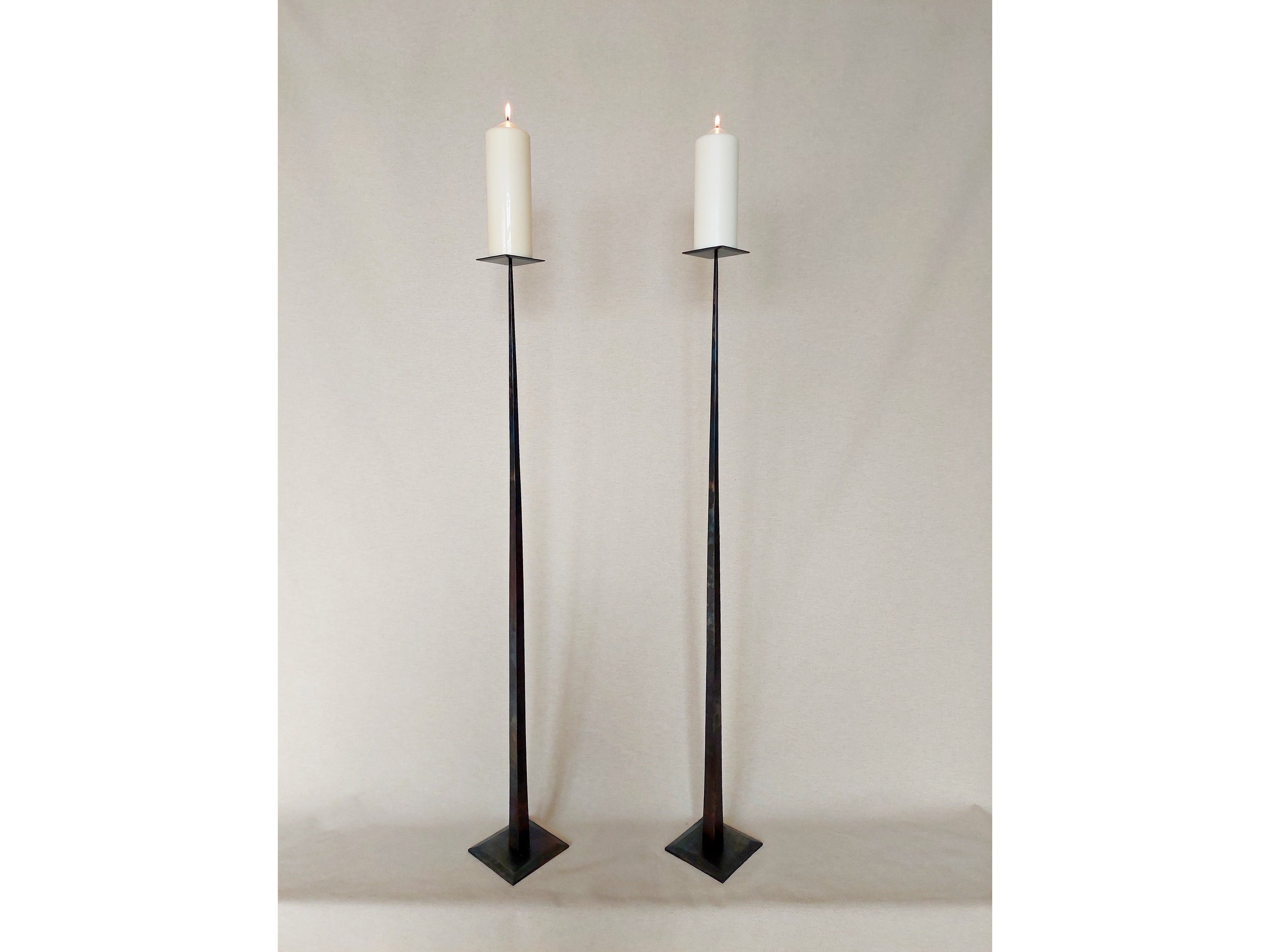 Tall Candle Holder Wrought Iron Floor Candle Holder Metal Decor for