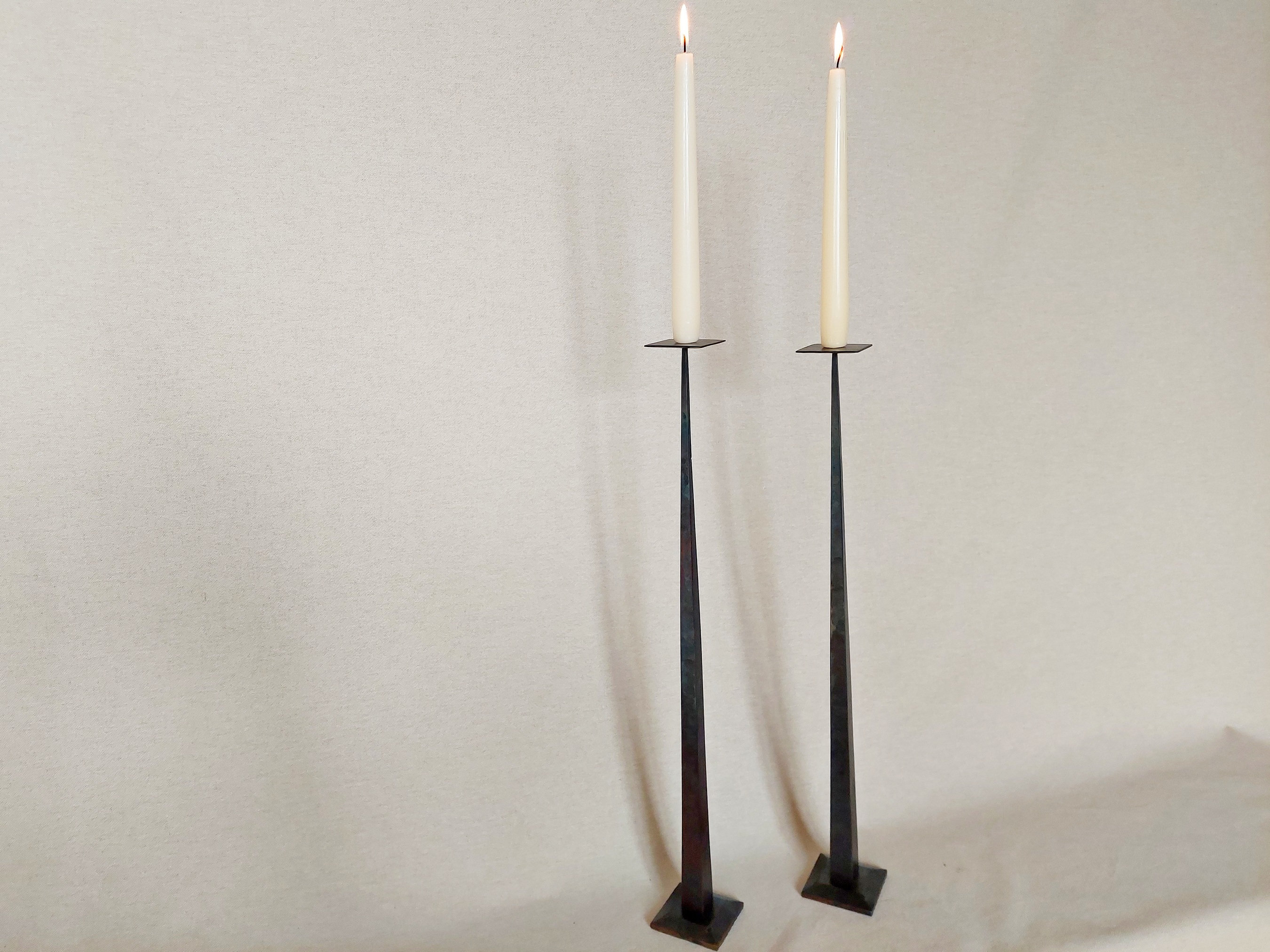 Tall Candle Holder Wrought Iron Floor Candle Holder Metal Decor for