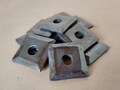Hand-Forged Square Washers -  Blacksmith Made Rustic Iron Plate Set of 6 -  Timber Hardware