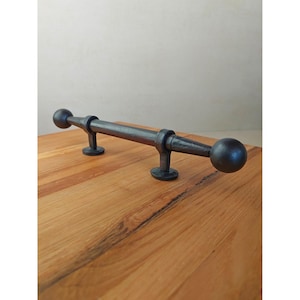 Handmade Rustic Cabinet Pull  Forged Cabinet Handle Door Pull Wrought Iron Cabinet Handle Barn Door Handle