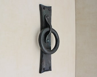 Wrought Iron Door Knocker Rustic Hand-Forged Traditional Hardware