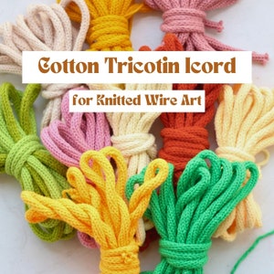 Handmade Organic Cotton Yarn Icord Tricotin for Creating Knitted Wire Art and Decoration | From Knitted Wire Art Tool, Icord Knitter Machine