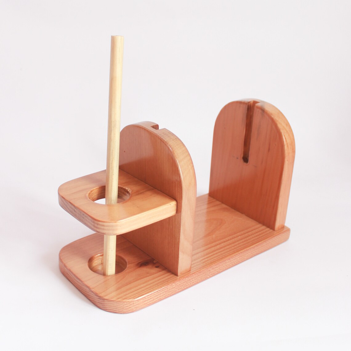 Yarn Holder Wooden Yarn Holder Knitting and Crochet Supplies Etsy