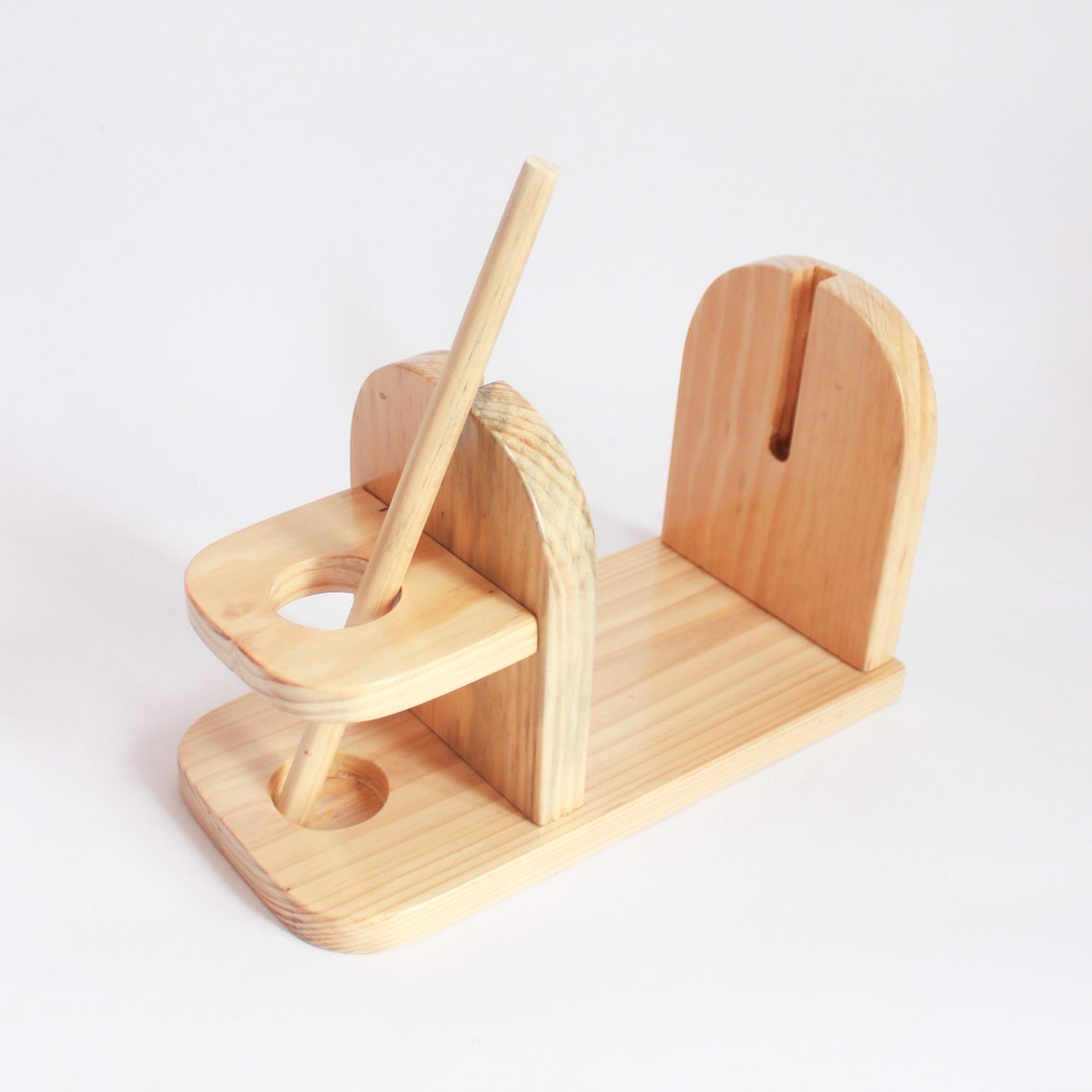 Yarn Holder Wooden Yarn Holder Knitting and Crochet Supplies Etsy