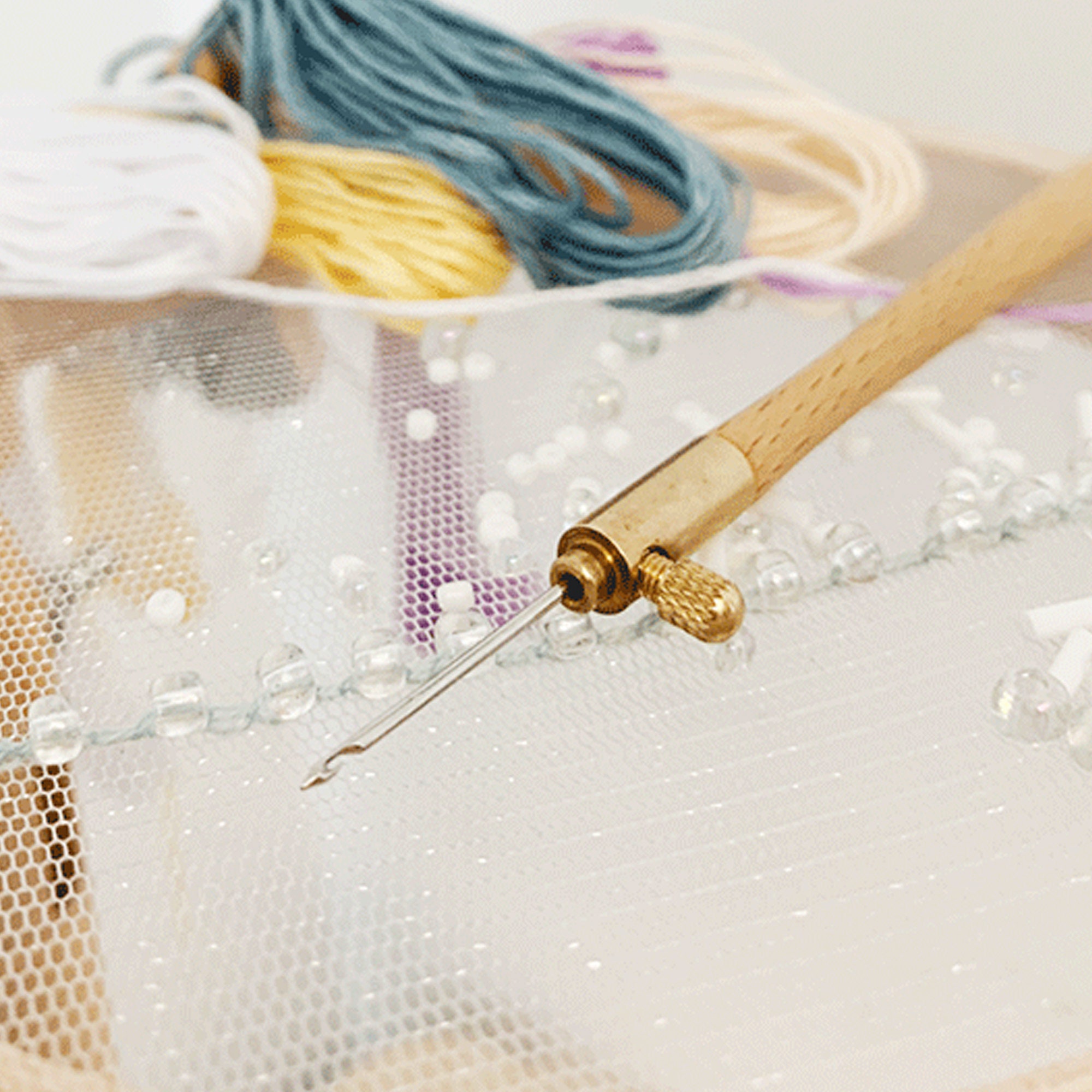 Wooden Tambour Needle Embroidery, Luneville Hook, Tambour Hook, Beading