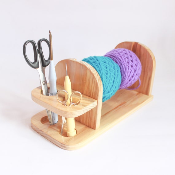Happy reunion wooden yarn holder for crocheting, yarn holder dispenser for  crocheting, yarn ball hoder or