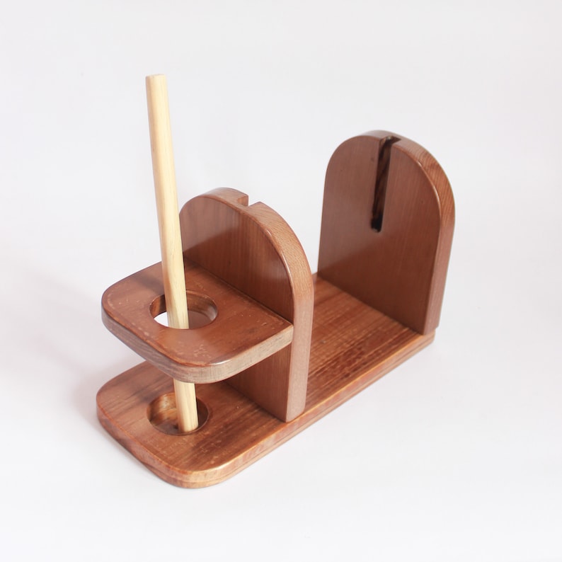 Yarn Holder Wooden Yarn Holder Knitting and Crochet Supplies Etsy