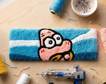 Op maat getuft toetsenbord polssteuntapijt, handgemaakt bureaudecor, ergonomische ondersteuning, acrylgaren