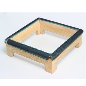 Punch Needle Wooden Frame with Gripper Strip for rug hooking / punch needle 10&quot;x10&quot;, Gripper Frame, Rug Hooking Frame, Frame with Gripper