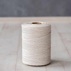 Macrame Cord 3mm / .11&quot;. Approx. 750m / 2460ft Twisted Cord * Cotton Rope *  Cotton Cord for Macrame Projects