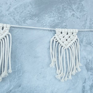 Macrame Garland Macrame Wall Hanging Macrame Wall Decor Hygge Home Garland Macrame Bunting Macramé Garland Macrame Flag image 5