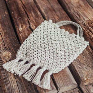 Macrame Bag Summer Purse Handbag Tote Bag image 3