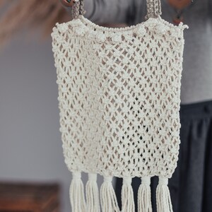 Macrame Bag Summer Purse Handbag Tote Bag image 2