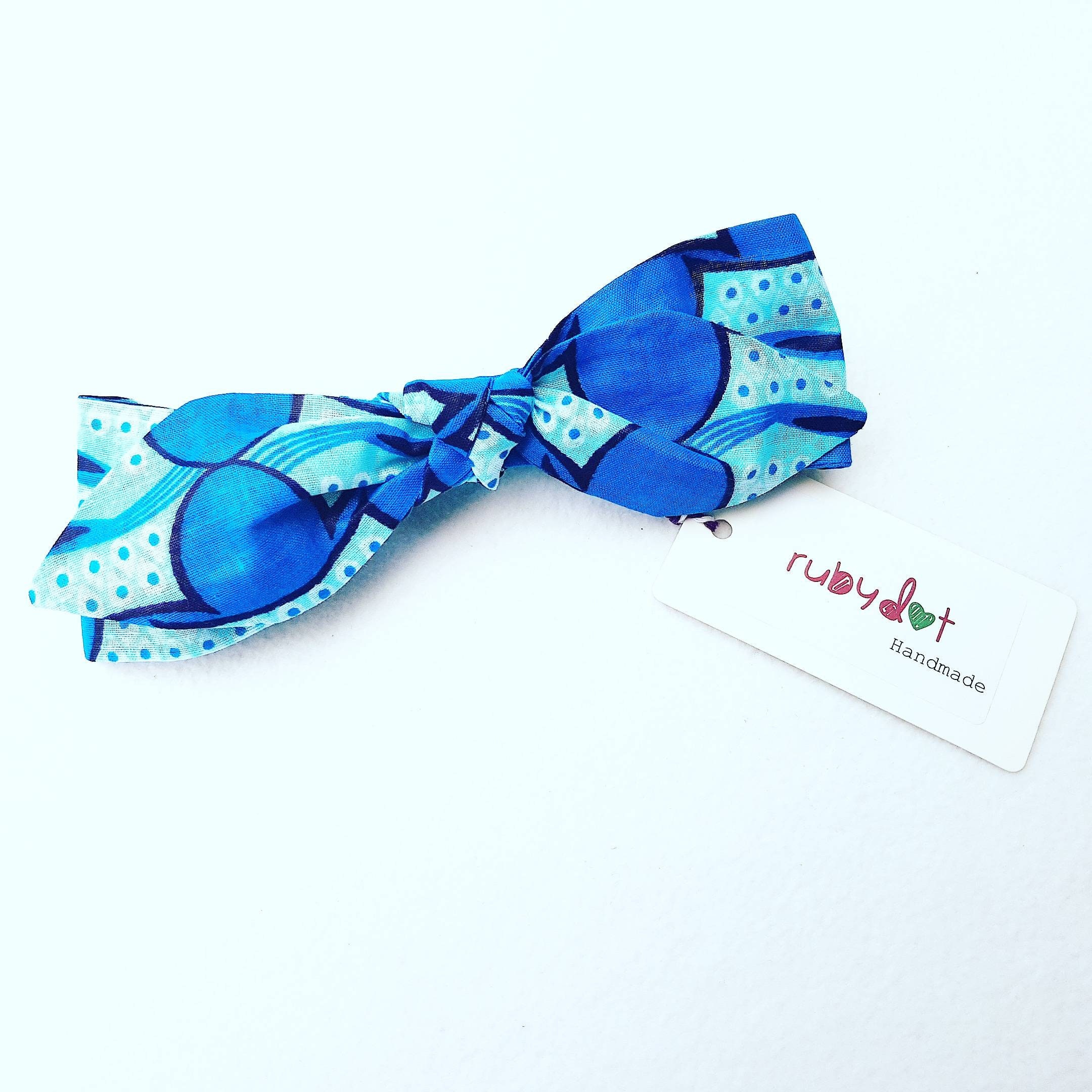 Toddler Headband, Knotted Headband, Blue Headband, Cute Headband, Baby