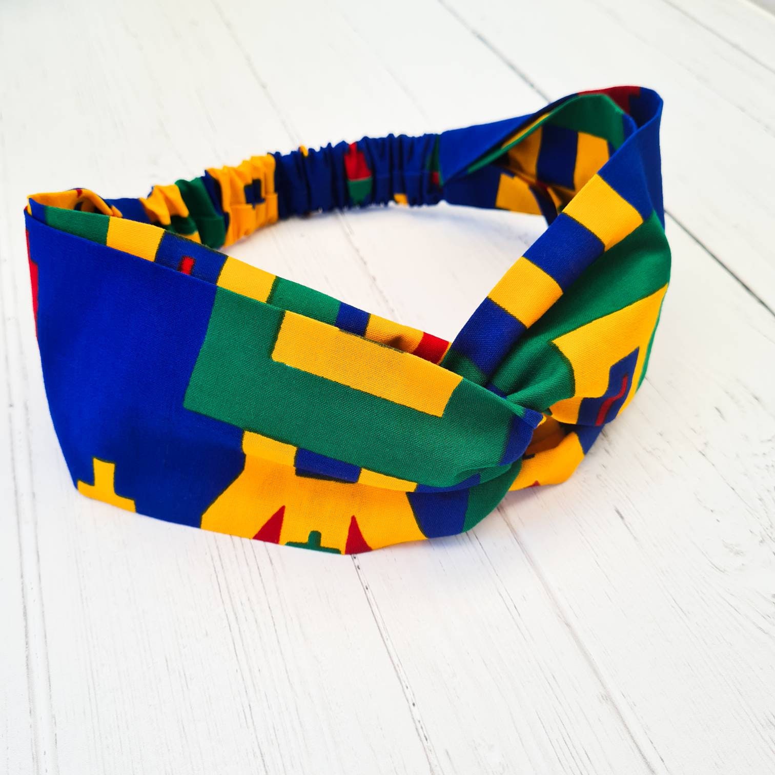 Kente twist headband, ladies headband, African fabric, turban headband