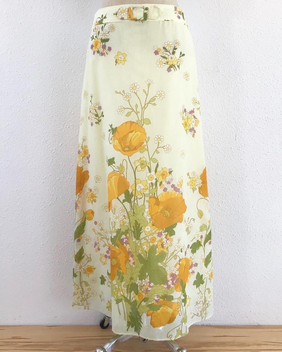Vintage 1960s country floral maxi skirt, Vintage f