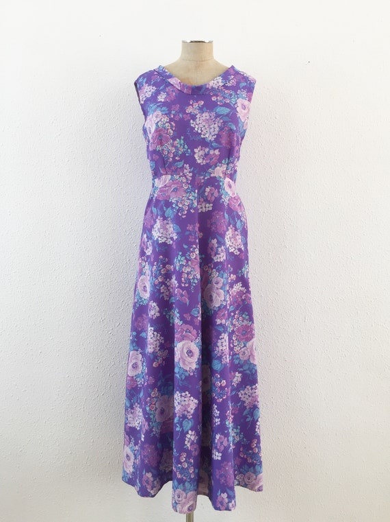 Vintage 1970s floral maxi dress, Vintage wedding d
