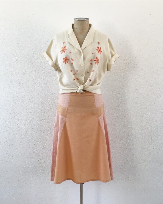 1970s Ivory blouse, 70s ivory blouse, Vintage ivor