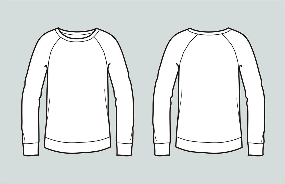 Pullover Vektor Modedesign flache Skizze Adobe Illustrator Pullover Vektor Modedesign flache Skizze Adobe Illustrator