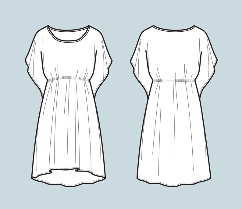Drawing of Cocktail Dress