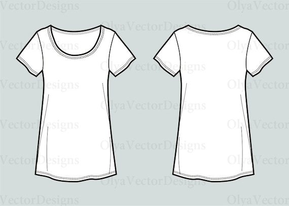 T shirt vector fashion flat sketch, Adobe Illustrator design, technical outline, flat drawing, digital clip art (eps, ai, jpg, png file) T shirt vector fashion flat sketch, Adobe Illustrator design, technical outline, flat drawing, digital clip art (eps, ai, jpg, png file)