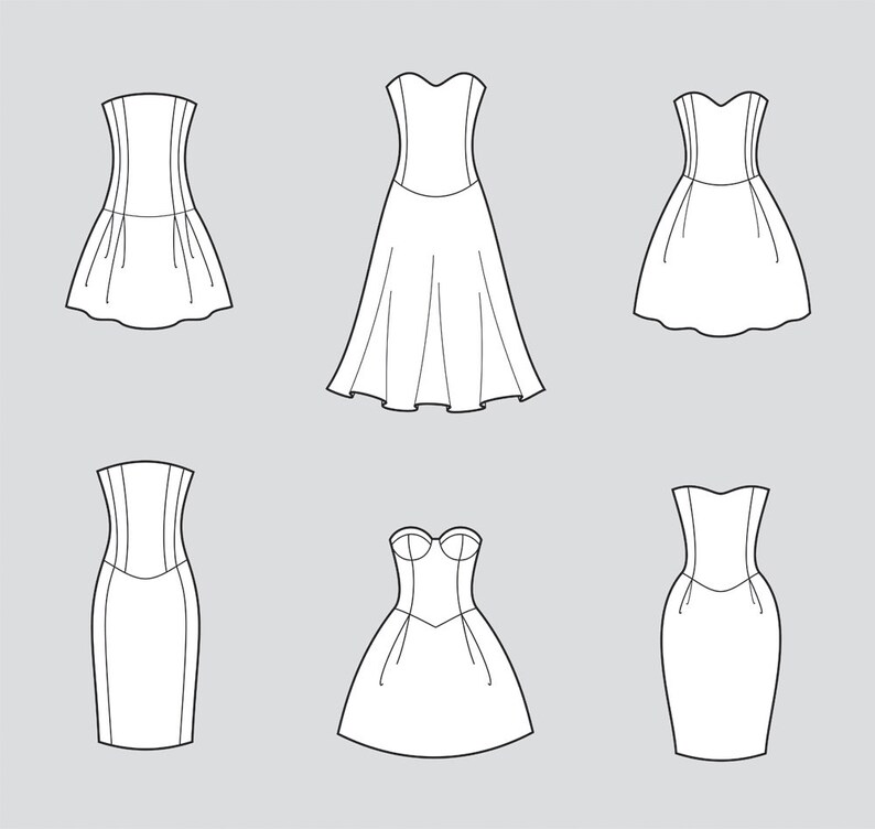 Vector Line Prom Dress