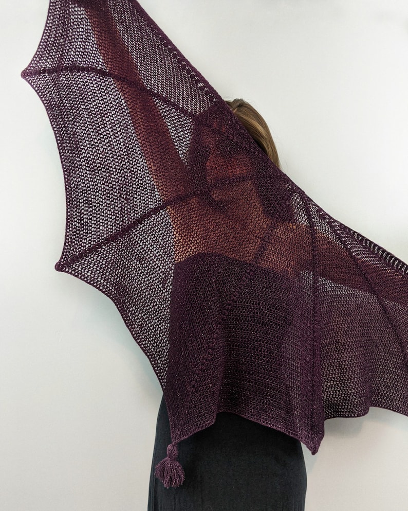 Batwing Crochet Dragon Wing Shawl PATTERN PDF Lace Weight Etsy