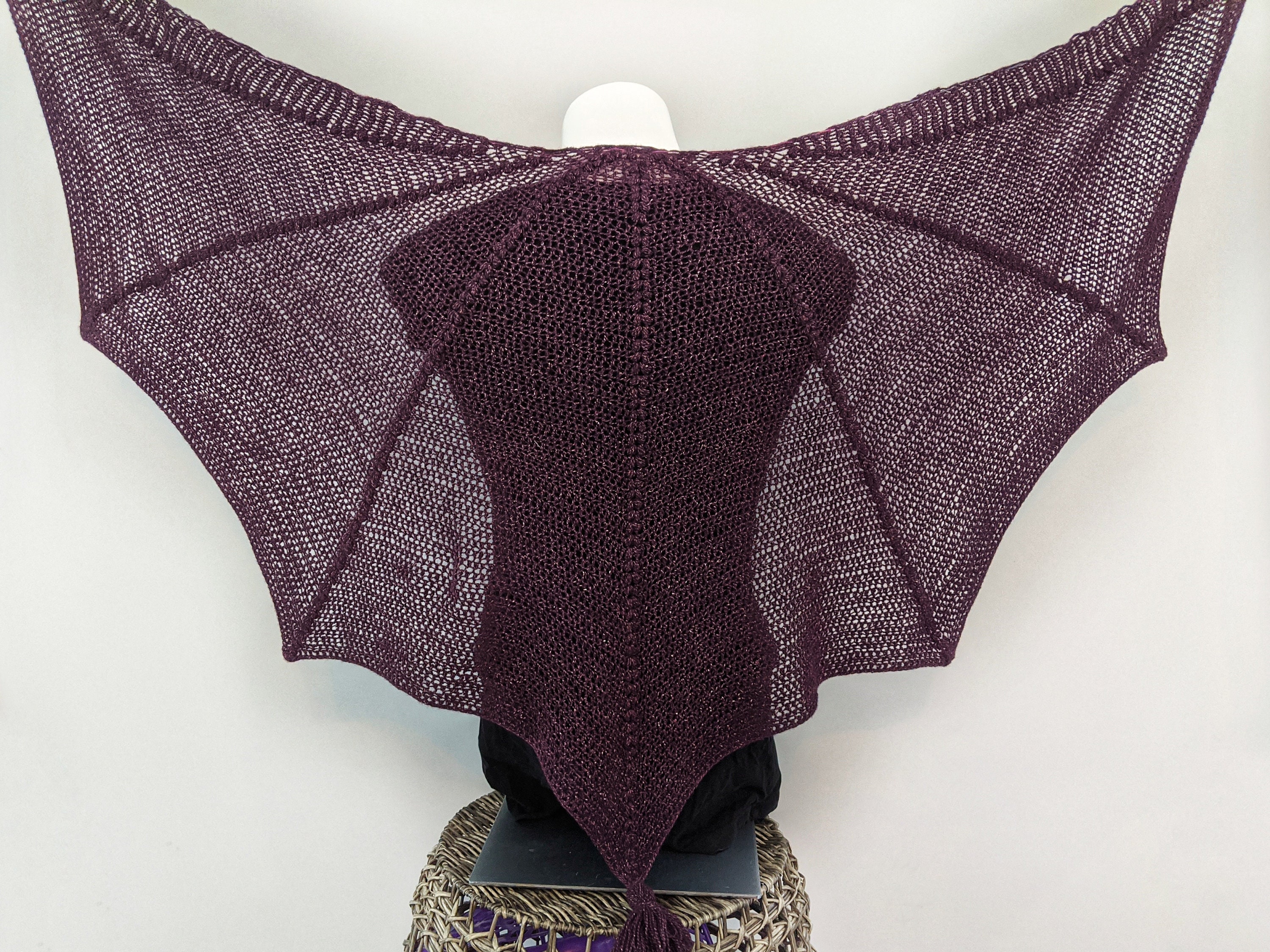 Batwing Crochet Dragon Wing Shawl PATTERN PDF lace weight Etsy