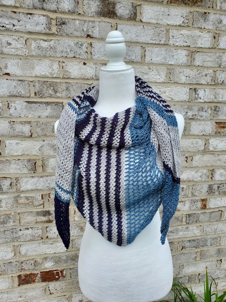 Elodie Knitted Triangle Shawl Wrap
