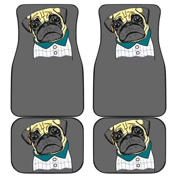Pug Cartoon Car Mats Etsy