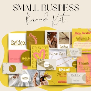 Small Business Brand Kit Template | Jewelry Brand Re-branding Template | Small Business Branding Pack Canva Template