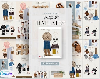 Fashion Pinterest Templates | Marketing and Affiliate Posts | Pinterest affiliate templates