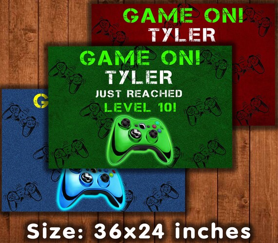 Gaming Birthday Party Backdrop Video Game Banner Game/ Backdrop Video Game Theme Party Photography Background for Birthday Party Decorations