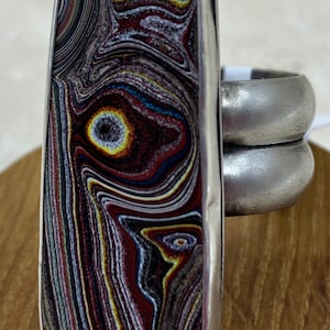 Corvette Fordite ring size 11 1/2, Fordite ring, corvette, unisex ring, man gift, woman gift, unisex gift, statement ring
